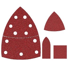 160pcs Mouse Sander Sandpaper for Mouse Sander, Detail Sander Sandpaper Sanding Sheets, Mouse Sander Pads Sanding Paper 60 120 180 240 Grit for Detail Sander, Finger Sander -FSM16