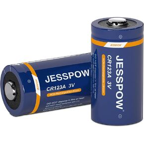 CR123A 3V Lithium Battery 2 Pack, 3 Volt 123A Batteries for Camera, Flashlights, CR17345 (Non-Rechargeable)