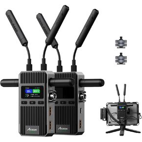 Accsoon CineView 2 SDI HDMI Wireless Video Transmitter& Receiver, Dual-Band 1500ft Range 50ms Latency, UVC Livestreaming, SDI to HDMI Converter, 4 Apps Monitoring, Compatible with CineView HE/SE/Quad
