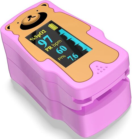 Finger Pulse Oximeter for Children,O2 Monitor Finger for Oxygen, Portable Blood Oxygen Saturation Monitor for Heart Rate and SpO2 Level, Blue(not for Newborn/Infant) in Saudi Arabia