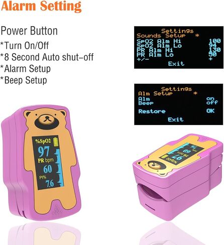 Finger Pulse Oximeter for Children,O2 Monitor Finger for Oxygen, Portable Blood Oxygen Saturation Monitor for Heart Rate and SpO2 Level, Blue(not for Newborn/Infant) in Saudi Arabia