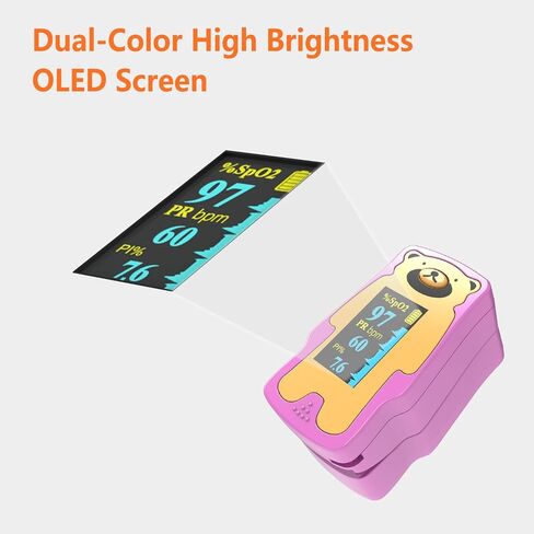 Finger Pulse Oximeter for Children,O2 Monitor Finger for Oxygen, Portable Blood Oxygen Saturation Monitor for Heart Rate and SpO2 Level, Blue(not for Newborn/Infant) in Saudi Arabia