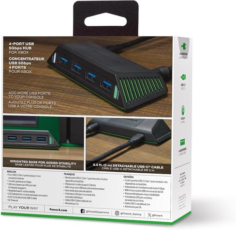 PowerA USB-C Cable for Xbox Series X|S, cable, USB, officially licensed in Kuwait