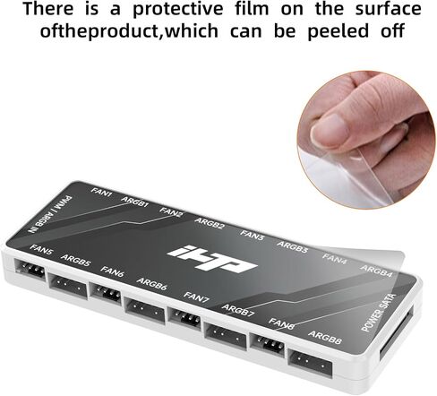 Fan Hub,2 in 1 PWM ARGB Fan hub - 4Pin PWM Hub and 5V 3Pin ARGB Hub,Total 16 Ports, Fan Hub with Controller SATA Power Supply Power. in Saudi Arabia