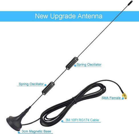Bingfu Dual Band VHF UHF 136-174MHz 400-470MHz Ham Radio Magnetic Base Antenna Handheld Two Way Radio SMA Female Antenna for Kenwood Wouxun BaoFeng BF-F8HP UV-5R UV-82 BF-888S Ham Radio Walkie Talkie in Saudi Arabia