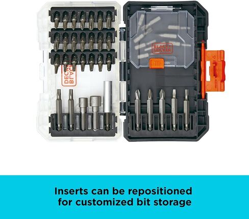 BLACK+DECKER BLACK + DECKER Screwdriver Bit Set, 40-Piece (BDAST40SETFF) in Saudi Arabia