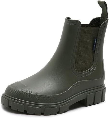 Harssidanzar Womens Rain Boots أحذية حديقة مقاومة للماء أحذية مضادة للانزلاق لأمطار قصيرة للعمل في الهواء الطلق HL217US in Kuwait