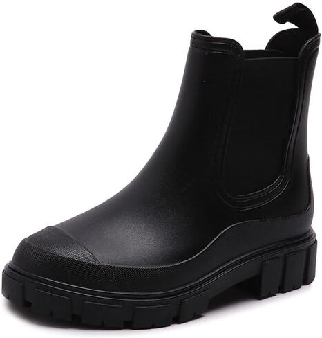 Harssidanzar Womens Rain Boots أحذية حديقة مقاومة للماء أحذية مضادة للانزلاق لأمطار قصيرة للعمل في الهواء الطلق HL217US in Kuwait