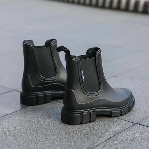 Harssidanzar Womens Rain Boots أحذية حديقة مقاومة للماء أحذية مضادة للانزلاق لأمطار قصيرة للعمل في الهواء الطلق HL217US in Kuwait