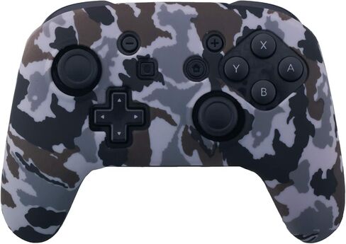 YoRHa غطاء جلدي مرصع بالسيليكون مطبوع فقط لجهاز Nitendo Official Switch Pro Controller x 1 (رسومات جرافيتي جميلة) مع مقابض إبهام احترافية x 8 in Kuwait