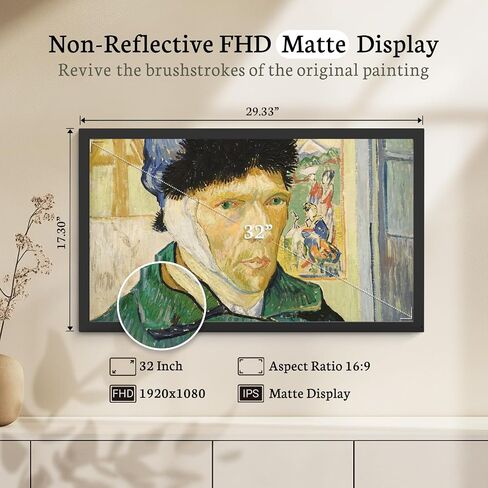 BSIMB 27 Inch Large Digital Picture Frame, 1920x1080 FHD WiFi Photo Frame Electronic 32GB Display, Wall Mount Included, Share Pictures/Videos via App Easy Setup Gifts for Mom(Non-Touch), Dark Wood in Saudi Arabia