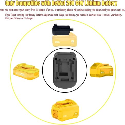 بالنسبة إلى DeWalt إلى محول بطارية Milwaukee (تم تضمين محول فقط) (لبطارية M18 إلى أدوات DeWalt 20V) in Kuwait