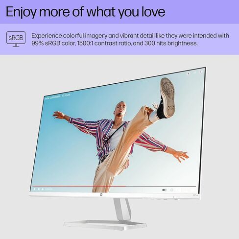 حزمة شاشة HP 27 بوصة FHD IPS (1920x1080) مع قاعدة Docztorm، معدل تحديث 100 هرتز، 2X HDMI 1.4، 1x VGA، خالية من الوميض، مضادة للوهج، مثالية للمنزل والأعمال، أبيض/فضي (أحدث طراز 2024) (عبوتان ) in Kuwait
