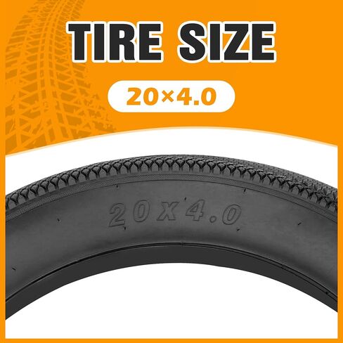 ZUKKA Bike Tire 24 x 4.0 Fat Bike Tire Replacement Tire Folding Mountain Bike Tire High-Density Bike Tires for Snow Beach BMX MTB Electric Bike in Saudi Arabia
