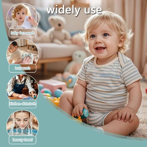 5 Pack Baby Muslin Washcloths for Newborns,Large 10x10 inches,Natural Cotton Burp Cloths,Soft Absorbent Baby Wash Cloths for Sensitive Skin,Baby Girls and Boys Face Towels in Saudi Arabia