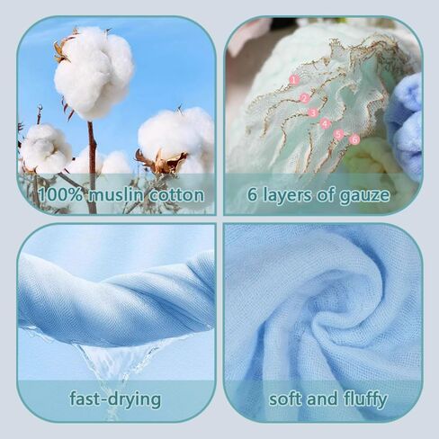 5 Pack Baby Muslin Washcloths for Newborns,Large 10x10 inches,Natural Cotton Burp Cloths,Soft Absorbent Baby Wash Cloths for Sensitive Skin,Baby Girls and Boys Face Towels in Saudi Arabia