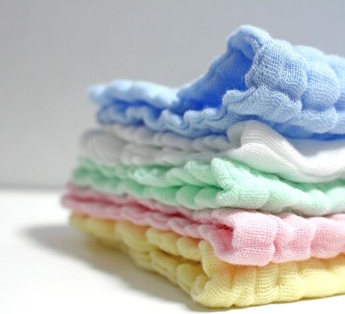 5 Pack Baby Muslin Washcloths for Newborns,Large 10x10 inches,Natural Cotton Burp Cloths,Soft Absorbent Baby Wash Cloths for Sensitive Skin,Baby Girls and Boys Face Towels in Saudi Arabia