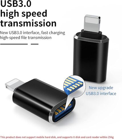 محول iPhone OTG لايتنينج ذكر إلى USB أنثى لمزامنة البيانات متوافق مع Apple 13 12 11 Pro Max Mini Xr X Xs 8 7 Se Plus IPad Air قارئ بطاقة الكاميرا، محرك فلاش، لوحة مفاتيح وماوس، MIDI Thunderbolt in Saudi Arabia