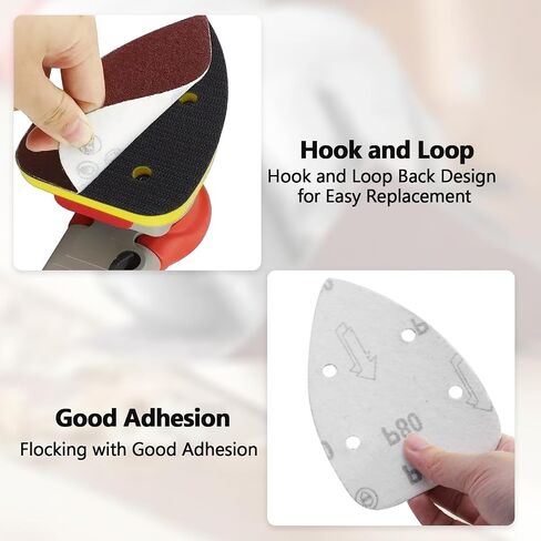 25 PCS 240 Wit Mouse Detail Sander Sander ، 5 Hole Detail Sanding Pads for Palm Sander ، Hook and Loop Mouse Santpaper Pads Sander fads for Sanding Folishing in Kuwait