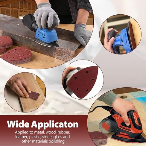 25 PCS 240 Wit Mouse Detail Sander Sander ، 5 Hole Detail Sanding Pads for Palm Sander ، Hook and Loop Mouse Santpaper Pads Sander fads for Sanding Folishing in Kuwait