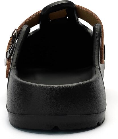 Axcone Womens Clogs Soft Footbed Mules Non-Slip Garden Work Shoes Double Buckle Adjustable EVA Flat Sandals in Saudi Arabia