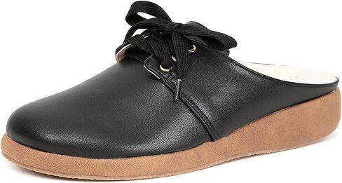 getmorebeauty Women's Slip On Mules Sandals Closed Toe Backless Low Wedge Slides Clogs Sandals Walking Shoes in Saudi Arabia