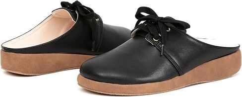 getmorebeauty Women's Slip On Mules Sandals Closed Toe Backless Low Wedge Slides Clogs Sandals Walking Shoes in Saudi Arabia