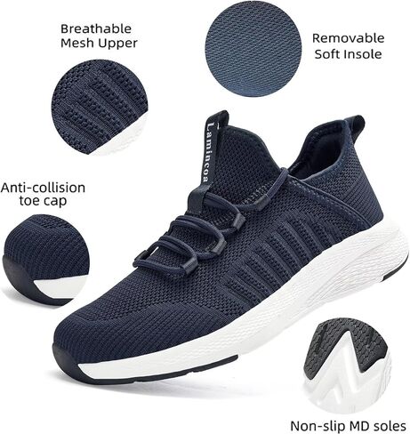 Lamincoa Women Slip on Walking Sneakers Non Slip Running Shoes Lightweight Sport Gym Casual Shoes Workout Tennis Sneakers for Women in Saudi Arabia