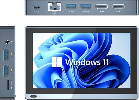 HEIGAOLA Mini PC Win 11 PRO Celeron N5095 Cooling Fan Mini Computer 16GB DDR4 256GB EMMC 4K60Hz Display Mini PC with Screen Gigabit Ethernet Desktop Computer in Saudi Arabia