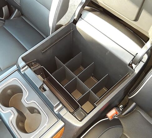 Vehicle OCD - Center Seat Console Organizer for Chevy Silverado 1500 / GMC Sierra 1500 (2019-2024) and 2500/3500 HD (2020-2024) (40/20/40 seat ONLY) - Made in USA in Saudi Arabia