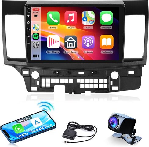 Radio for Mitsubishi Lancer 2008 2009 2010 2011-2017 Android 13 Car Stereo, Rimoody 10.1 Inch HD Touch Screen GPS Navigation WiFi Bluetooth FM Radio EQ Mirror Link USB Backup Camera in Saudi Arabia