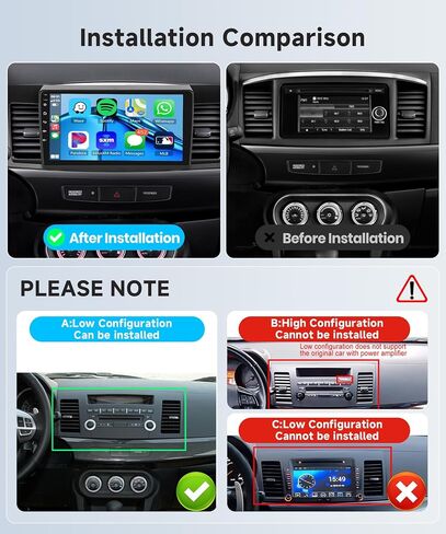 Radio for Mitsubishi Lancer 2008 2009 2010 2011-2017 Android 13 Car Stereo, Rimoody 10.1 Inch HD Touch Screen GPS Navigation WiFi Bluetooth FM Radio EQ Mirror Link USB Backup Camera in Saudi Arabia