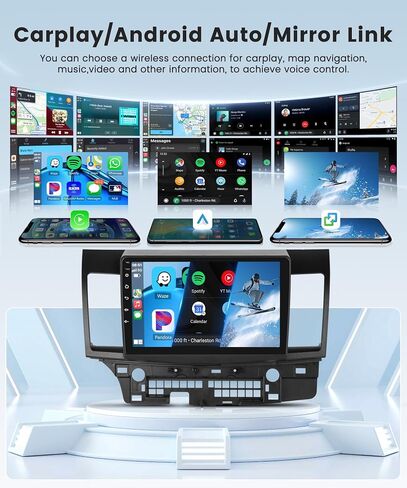 Radio for Mitsubishi Lancer 2008 2009 2010 2011-2017 Android 13 Car Stereo, Rimoody 10.1 Inch HD Touch Screen GPS Navigation WiFi Bluetooth FM Radio EQ Mirror Link USB Backup Camera in Saudi Arabia