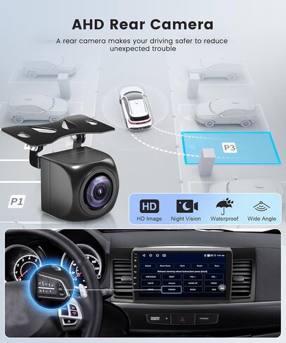 Radio for Mitsubishi Lancer 2008 2009 2010 2011-2017 Android 13 Car Stereo, Rimoody 10.1 Inch HD Touch Screen GPS Navigation WiFi Bluetooth FM Radio EQ Mirror Link USB Backup Camera in Saudi Arabia