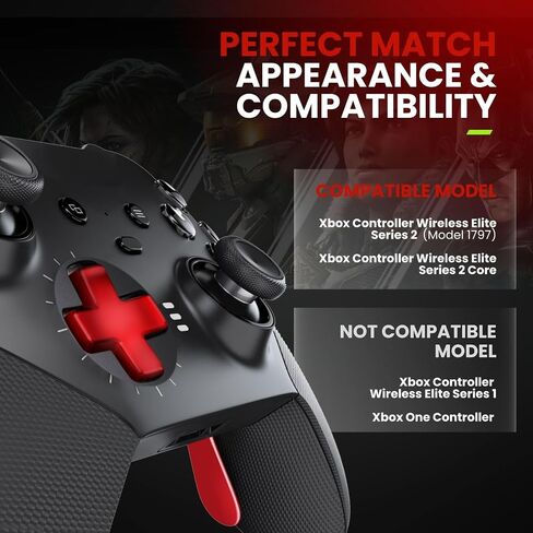 TNP Paddles for Xbox Elite 2 Controller - Accessories Replacement Metal Stainless Steel Paddles Trigger & D-Pad Parts Accessories Compatible with Xbox Elite Controller Series 2 Core, Gold in Saudi Arabia