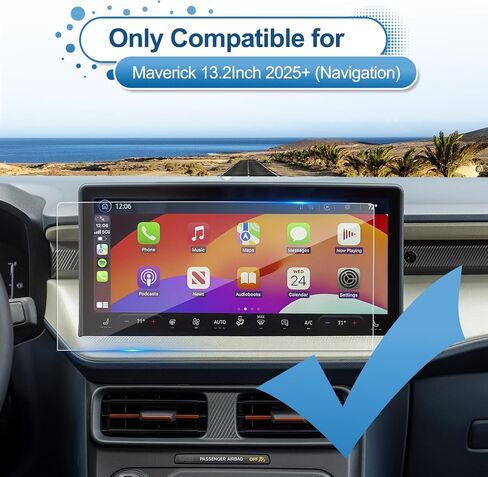 2022 2023 2024 واقي شاشة Maverick لـ Ford Maverick (XL/XLT/Lariat) شاشة لمس SYNC® 3 مقاس 8 بوصات، زجاج مقسى 9H 2024 2023 ملحقات Maverick Hybrid طبقة حماية شفافة عالية الدقة 8 بوصات in Saudi Arabia