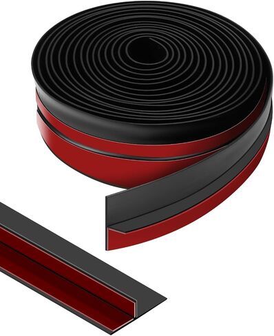 Orghtin T-Shaped Silicone Seal Strip, Clear Door Sealer Weather Stripping Door Seal Strip, 20Ft Door Draft Stopper for Side of Door in Saudi Arabia
