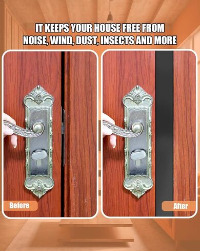 Orghtin T-Shaped Silicone Seal Strip, Clear Door Sealer Weather Stripping Door Seal Strip, 20Ft Door Draft Stopper for Side of Door in Saudi Arabia