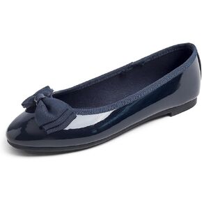 Women's Round Toe Cute Bow Trim Ballet Flats