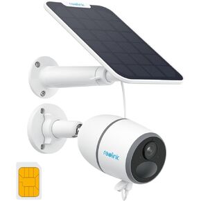 REOLINK Go Plus Celluar Security Camera - 4G 2K No WiFi, LTE Mobile Camera Wireless Outdoor, Rechargeable Battery with Solar Panel, 4MP Night Vision, 2-Way Talk, Smart Person/Vehicle Detection
