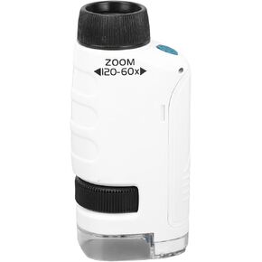 Handheld Digital Microscope, Magnifying Glass for Adult Kids Students with 60X to 120X Magnification, LED Light, HD Optical Lens, Portable Pocket Microscope for Daily Observation