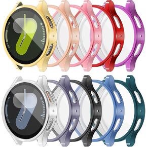 [2Pack] RICHONE Clear Screen Protector for Samsung Galaxy Watch 7 40mm Soft TPU Case Anti-Slip Ultra-Thin Scratch Resistant Cover Full Protection Accessories (Galaxy Watch 7 40mm, Clear*2)