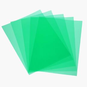 MECCANIXITY 5 Pcs Colored Plastic Sheets, A3 Transparent Amber Film Color Correction Gel Light Filter Waterproof 16.5 x 11.7" Sheet for DIY Crafts,LED Lighting,Photo (Cyan)