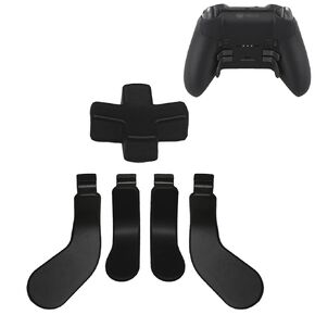 5 Pcs Elite Core Controller Paddles for Xbox Elite Series 2, Stainless Steel Paddles Replacement Parts Accessories with 1 D Pad for Xbox Elite Series 2 Core Controller(Black)