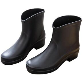 Harssidanzar Womens Ankle Rain Boots Waterproof Garden Shoes Anti-Slipping Short Rain Boots Outdoor Work Shoes HL214US