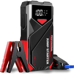 Car Battery Jump Starter Portable: 2000A Jump Starter - 12V Auto Battery Jumper Starter Pack with Jumper Cables - Jump Box for Car Battery, 7.0L Gas & 5.5L Diesel Engine, Black