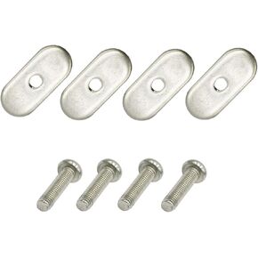 4 Pcs Rail Track Screws Track Nuts Stainless Steel Screws Nuts Hardware Replacement Kit Accessories for Kayak Canoes Boats Rails Watercraft