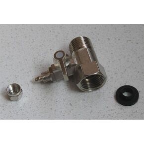 Brass Angle Stop Feed Water Adapter Valve, Ball Valve, Diverter Valve for RO Water Filters, Coffee Brewers, Ice Makers Etc, G3/8" (ID5/8") To G3/8" (OD5/8") and 1/4" Barb Compression…