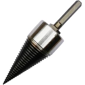 Heavy Wood Drill Bit Firewood Log Splitter U Anti-Skid Thread U Screw Splitting Cone Screw Cone Driver Fire Wood Log Splitter Hex Shank Handle Large,1.45 Lb Diameter (42 mm)
