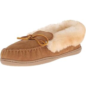 Minnetonka Women's Alpine Sheepskin Slippers, Tan, 9.5 W US